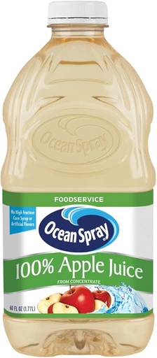 [1200-MS-UD-32797] Ocean Spray 100% Apple Juice 8/60 OZ